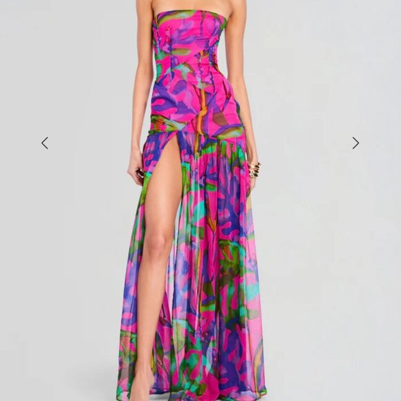 Retrofete Nicole Silk Dress, Size Small - Picture 1 of 8